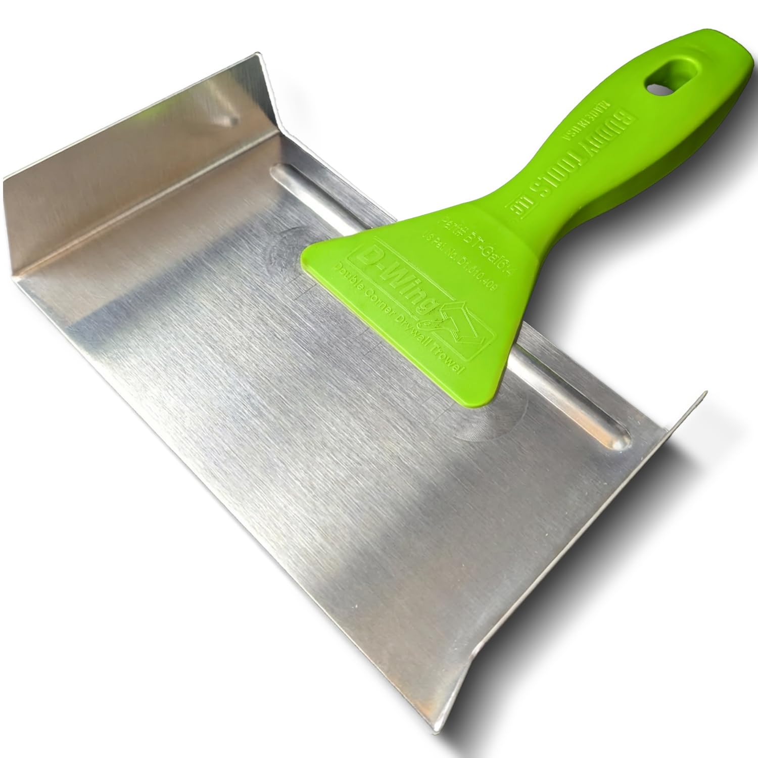 Buddy Tools D-Wing corner trowel 7.5-inch inside corner in action for smooth finishes