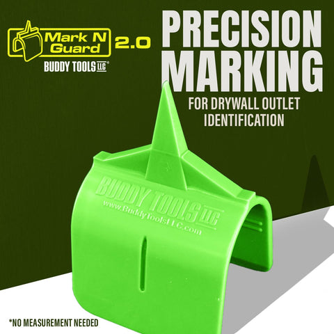 Buddy Tools Mark N Guard wire-protection design shields wires during drywall cuts.
