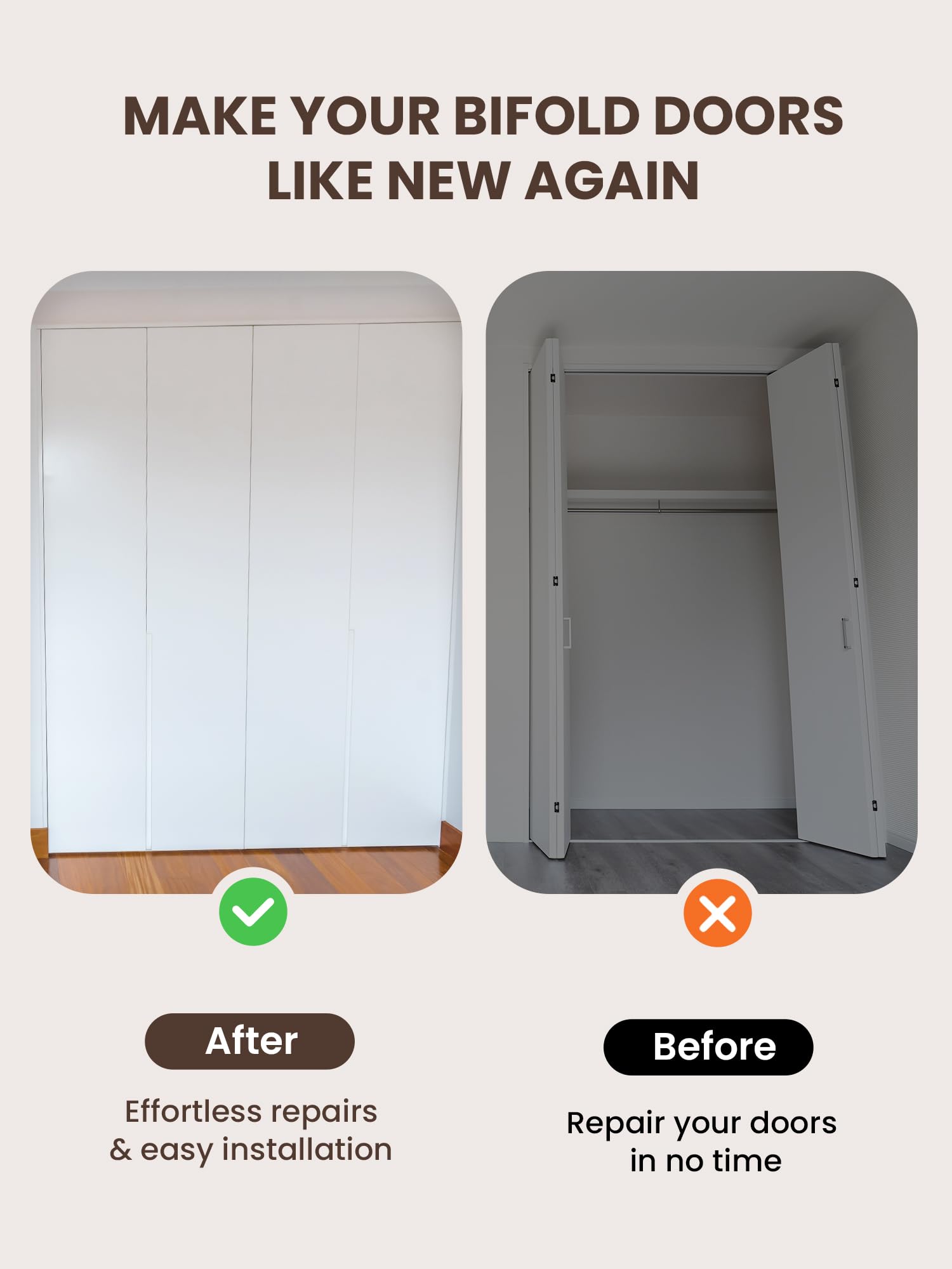 BUDONI installation fasteners for quick, complete repair kits.