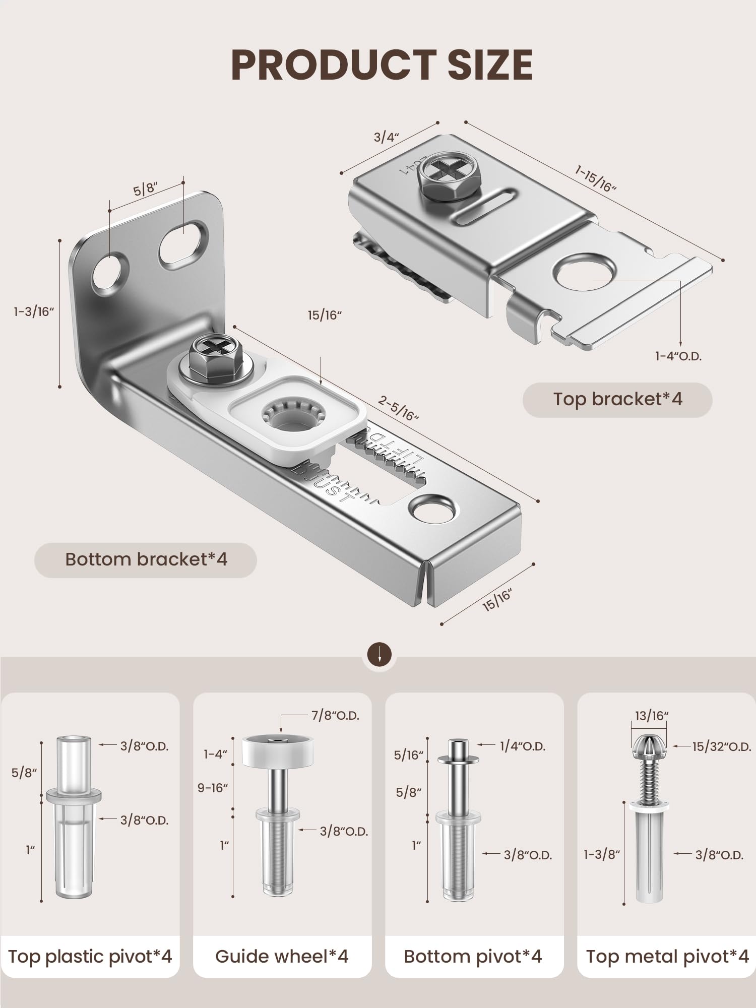 BUDONI top pivot plastic for quiet, reliable door restoration.