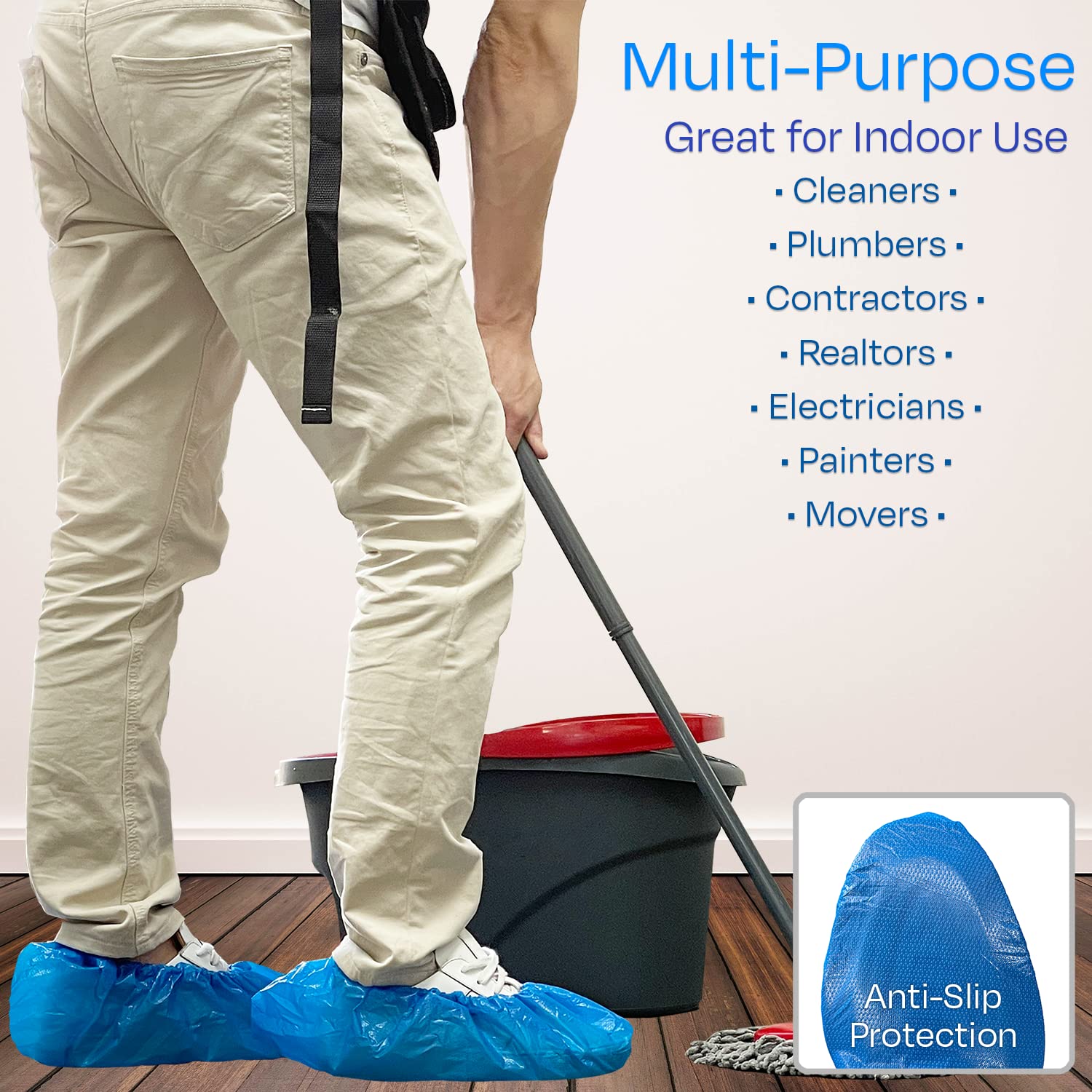 Extra-large Buena Goods shoe covers fitting up to size 14-16.