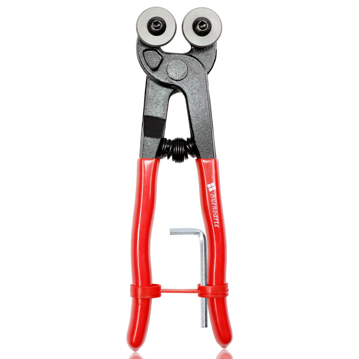 Buenoarte glass tile nippers 7 inch wheeled for precise trimming of glass tiles, smooth operation.
