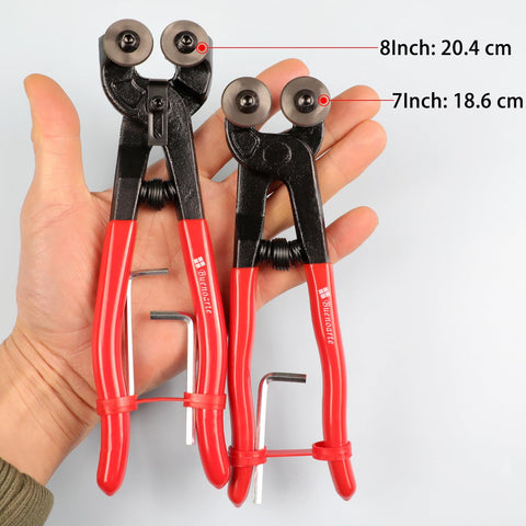 Buenoarte mosaic nipper cutting wheel delivers clean cuts on ceramic and glass mosaics.
