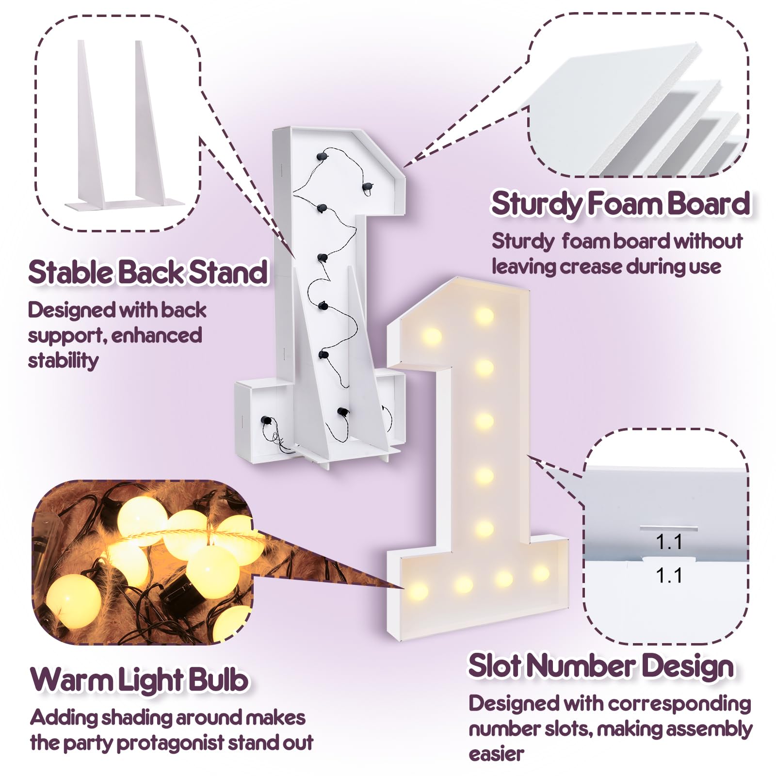 Bugame foam board construction offers lightweight yet sturdy signage for events
