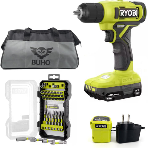 Buho cordless drill bundle with Ryobi drill driver for versatile DIY tasks