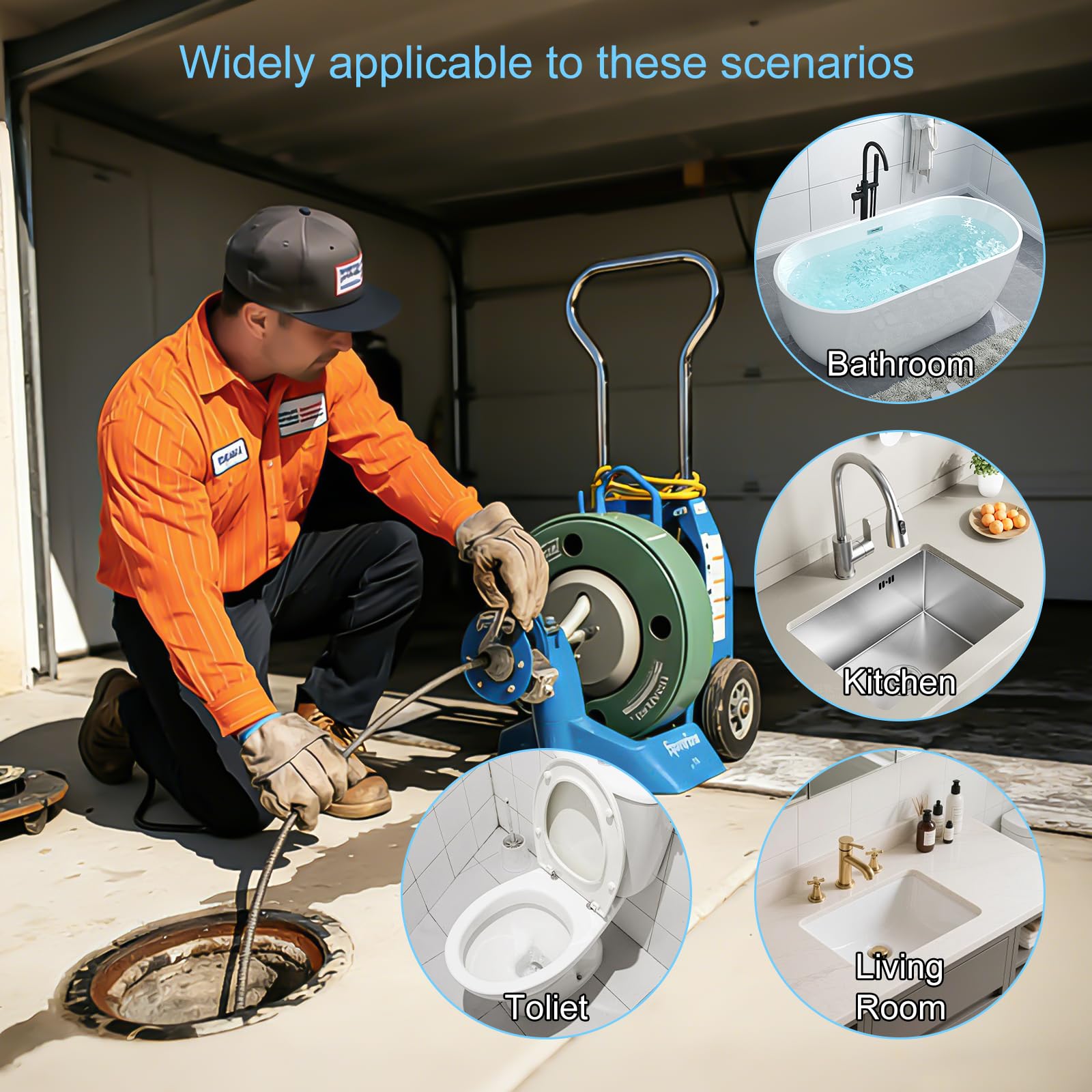 Buhobha grease cutter and spiral sawtooth tackle tough kitchen and bathroom clogs.