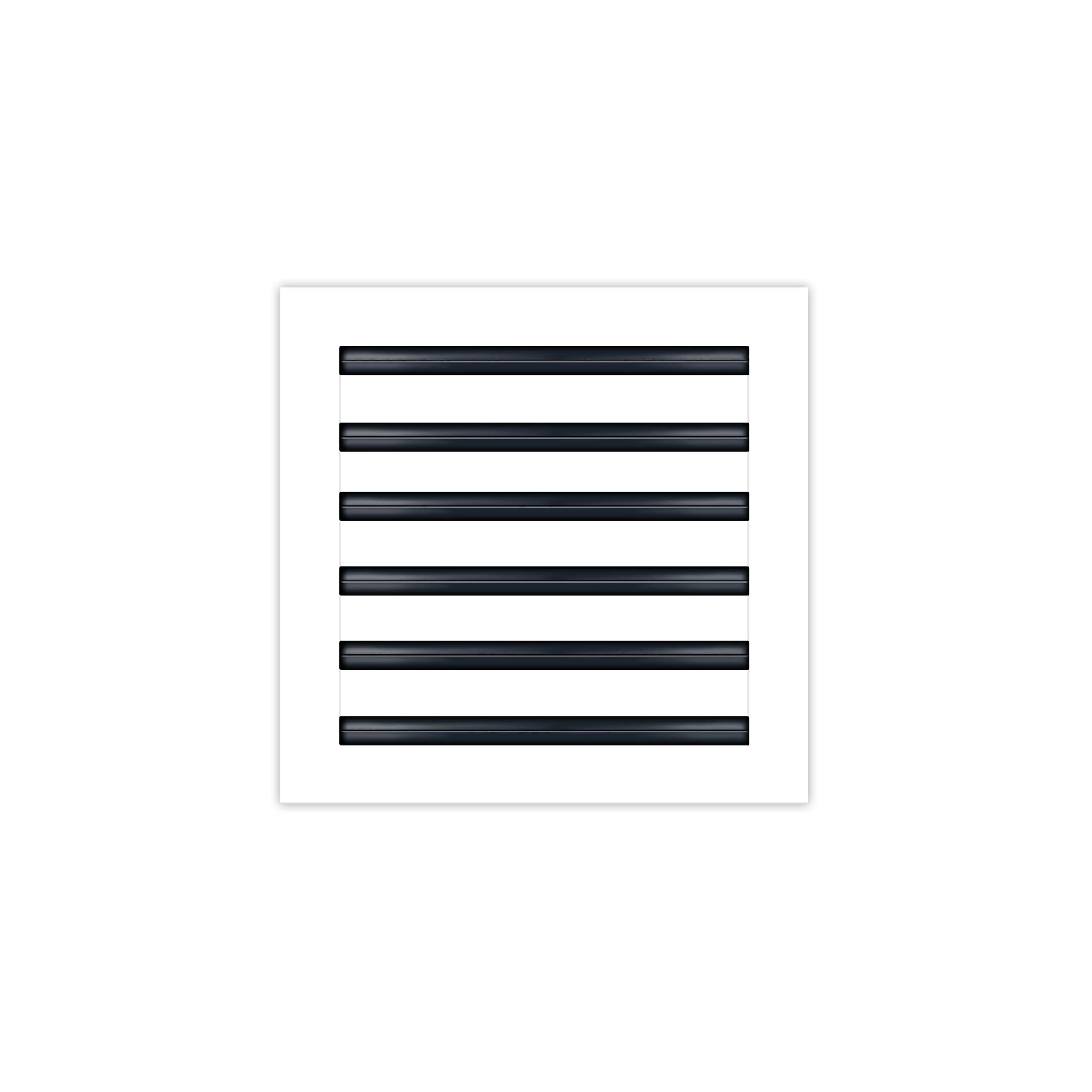 BUILDMART 12x12 modern AC vent cover white front view for seamless ceiling integration.