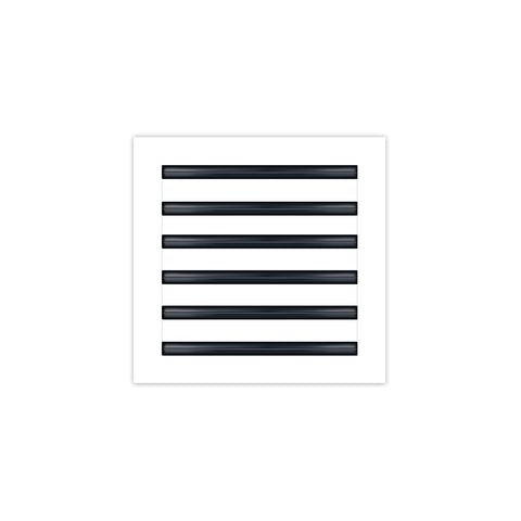 BUILDMART 12x12 modern AC vent cover white front view for seamless ceiling integration.
