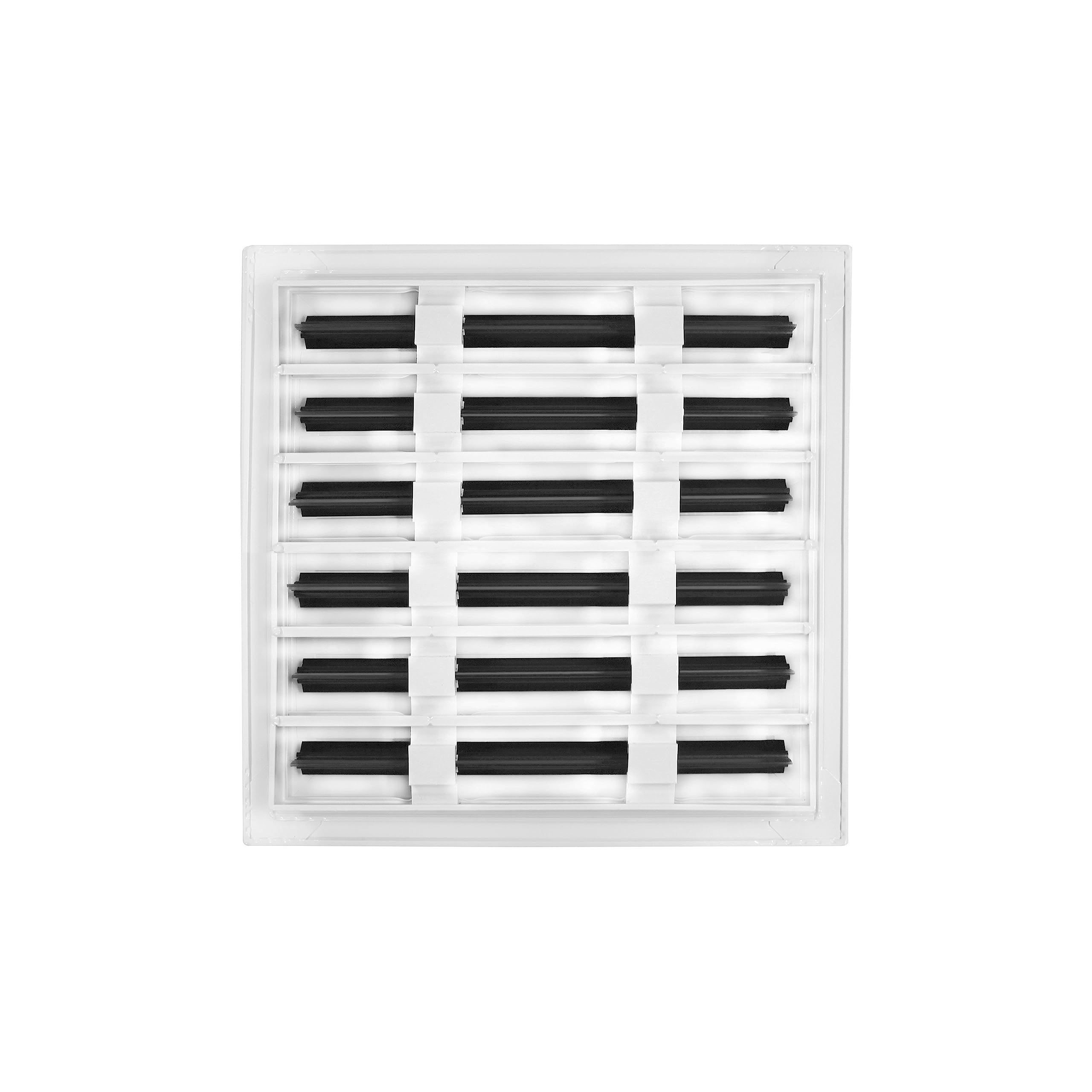 BUILDMART 12x12 vent cover white side profile highlights architectural minimalism.