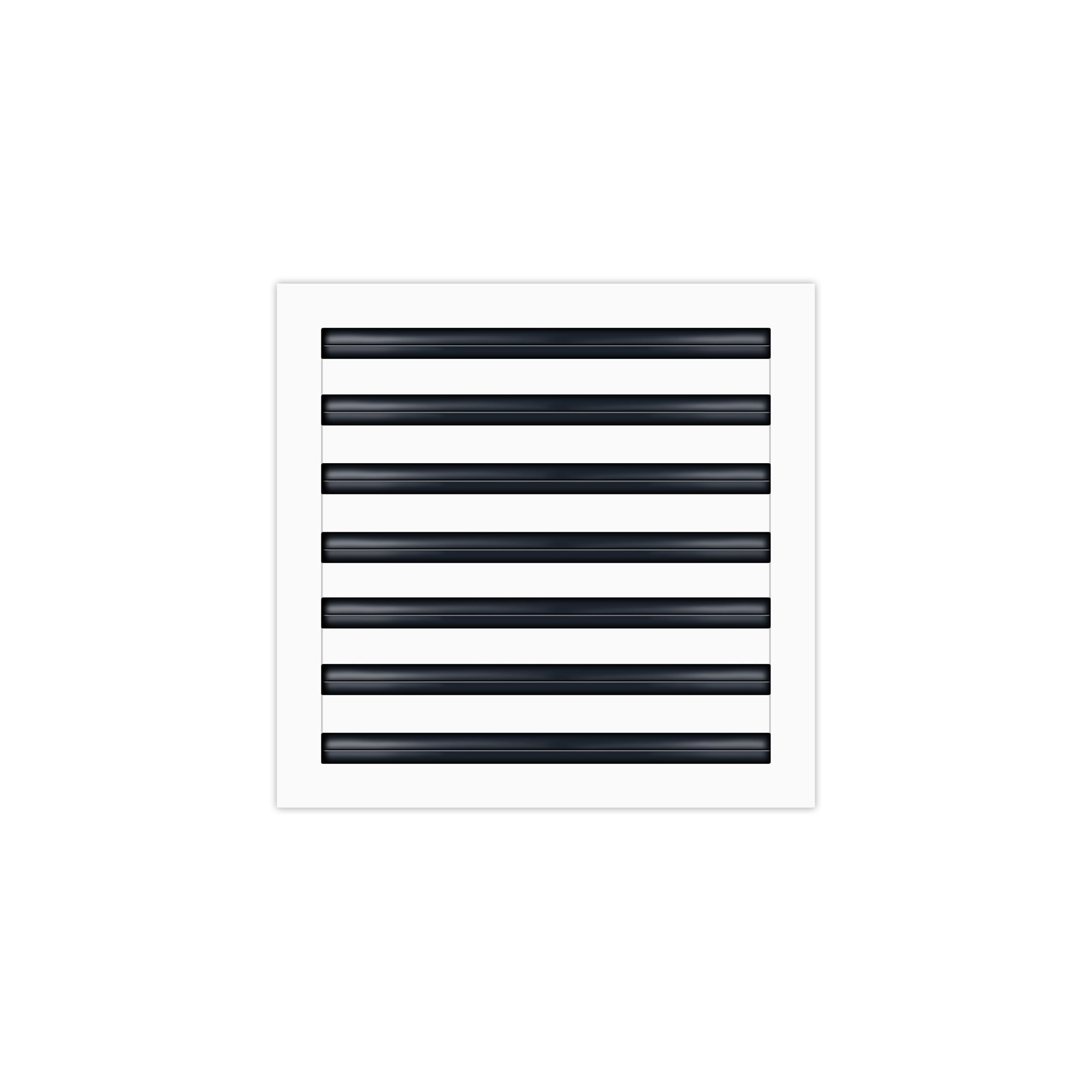 Buildmart 14x14 vent cover in white aluminum adds a sleek ceiling upgrade.