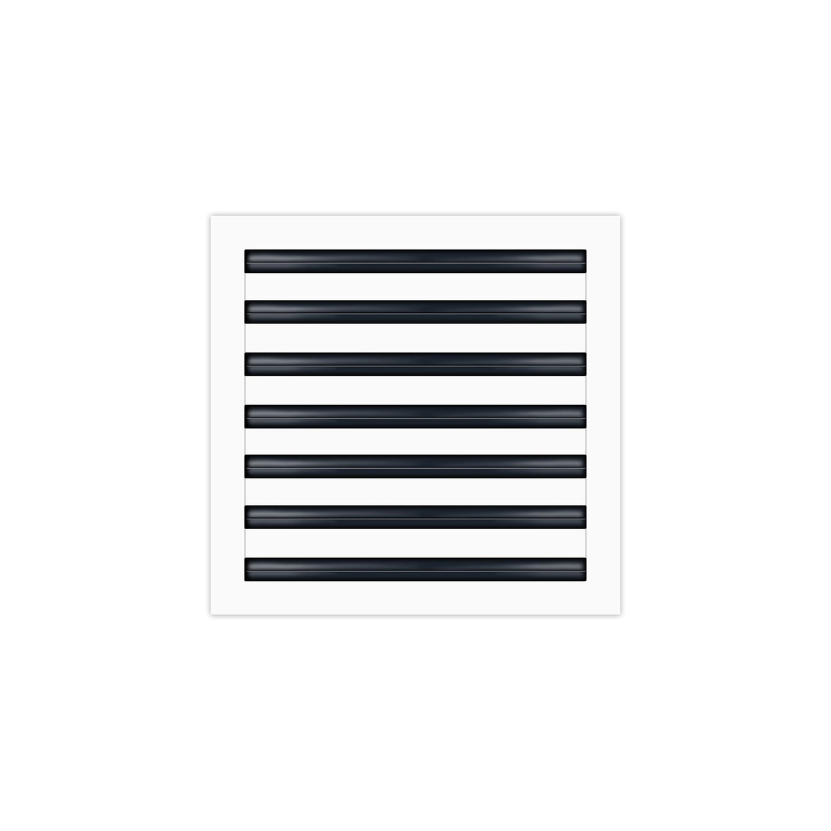 Buildmart 14x14 vent cover in white aluminum adds a sleek ceiling upgrade.