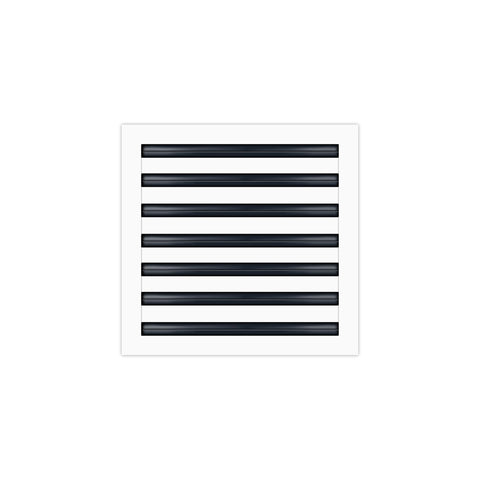 Buildmart 14x14 vent cover in white aluminum adds a sleek ceiling upgrade.