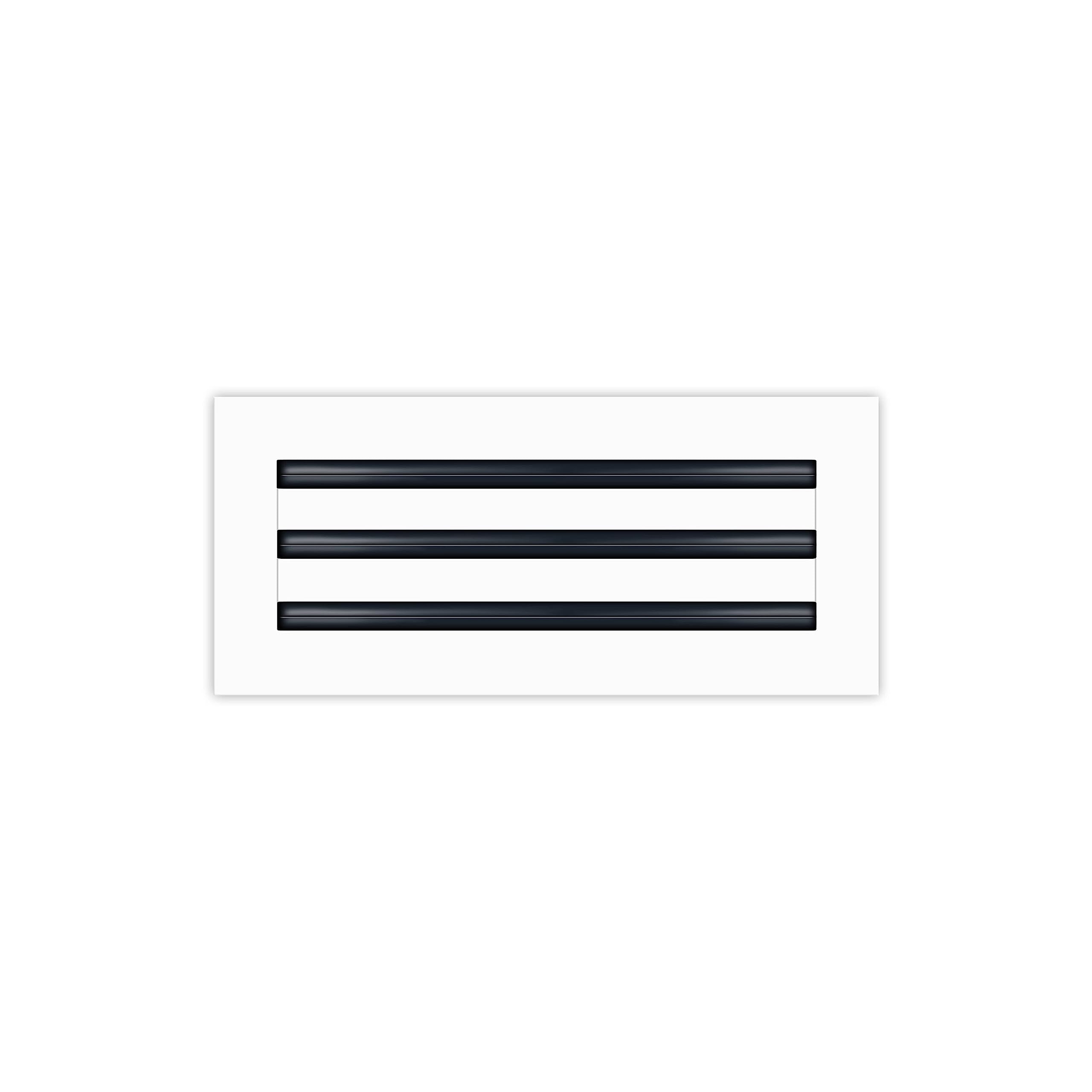 BUILDMART 16x6 white vent cover face detail with modern linear slots enhancing aesthetics.