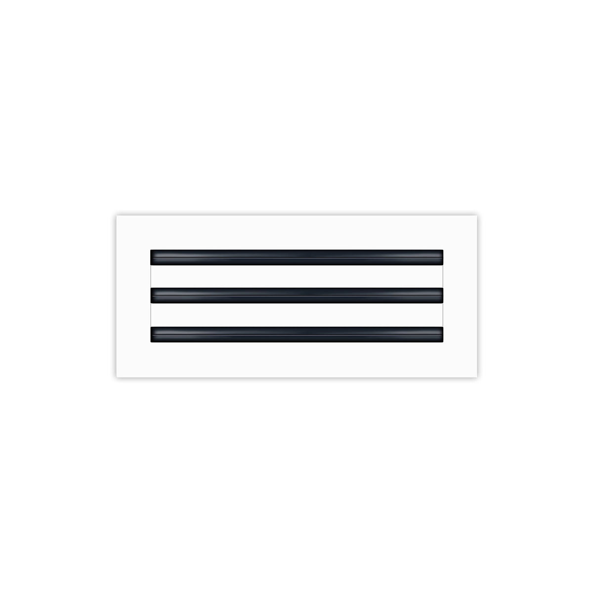 BUILDMART 16x6 white vent cover face detail with modern linear slots enhancing aesthetics.