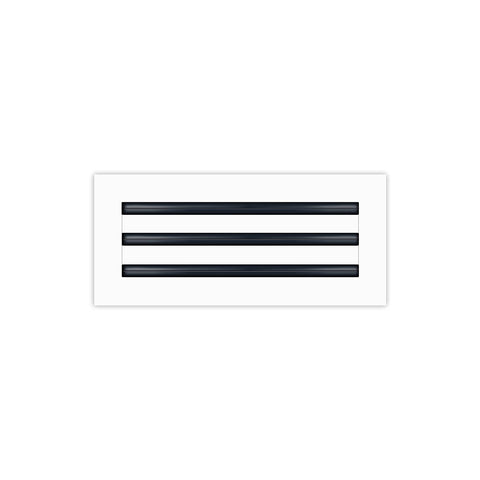 BUILDMART 16x6 white vent cover face detail with modern linear slots enhancing aesthetics.