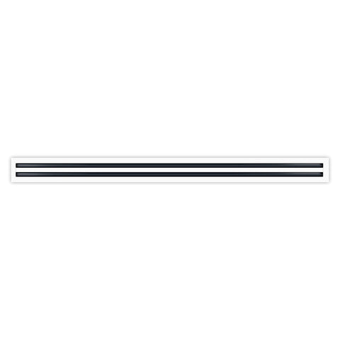BUILDMART 48-inch linear slot diffuser front view in white for modern interiors.