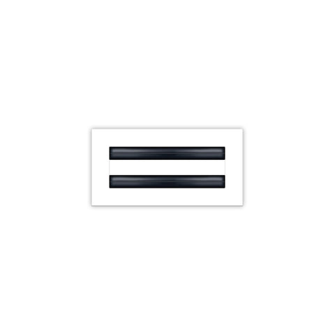 BUILDMART 8x4 white modern AC vent cover close-up highlights the aluminum finish.