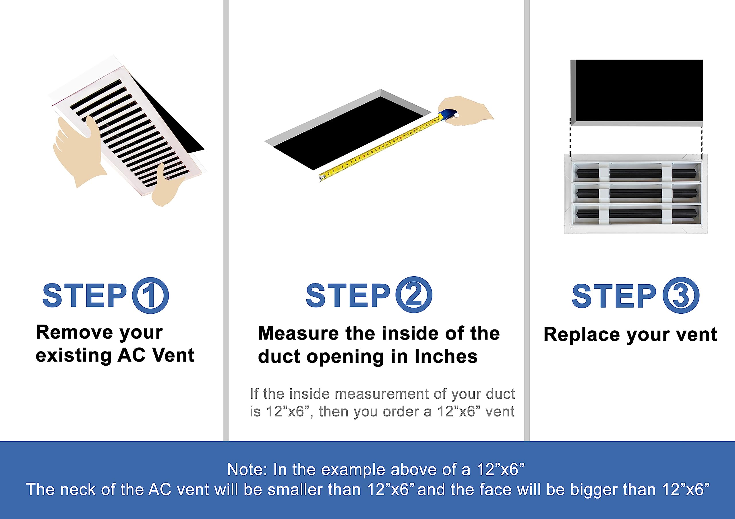 BUILDMART white paintable vent cover for custom color matching.