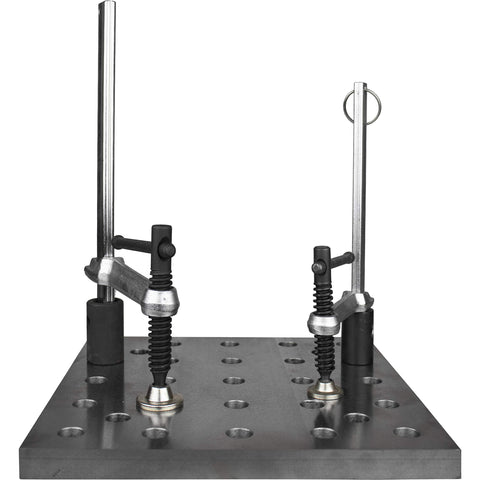 BuildPro Inserta clamp used horizontally to secure workpieces at adjustable heights.