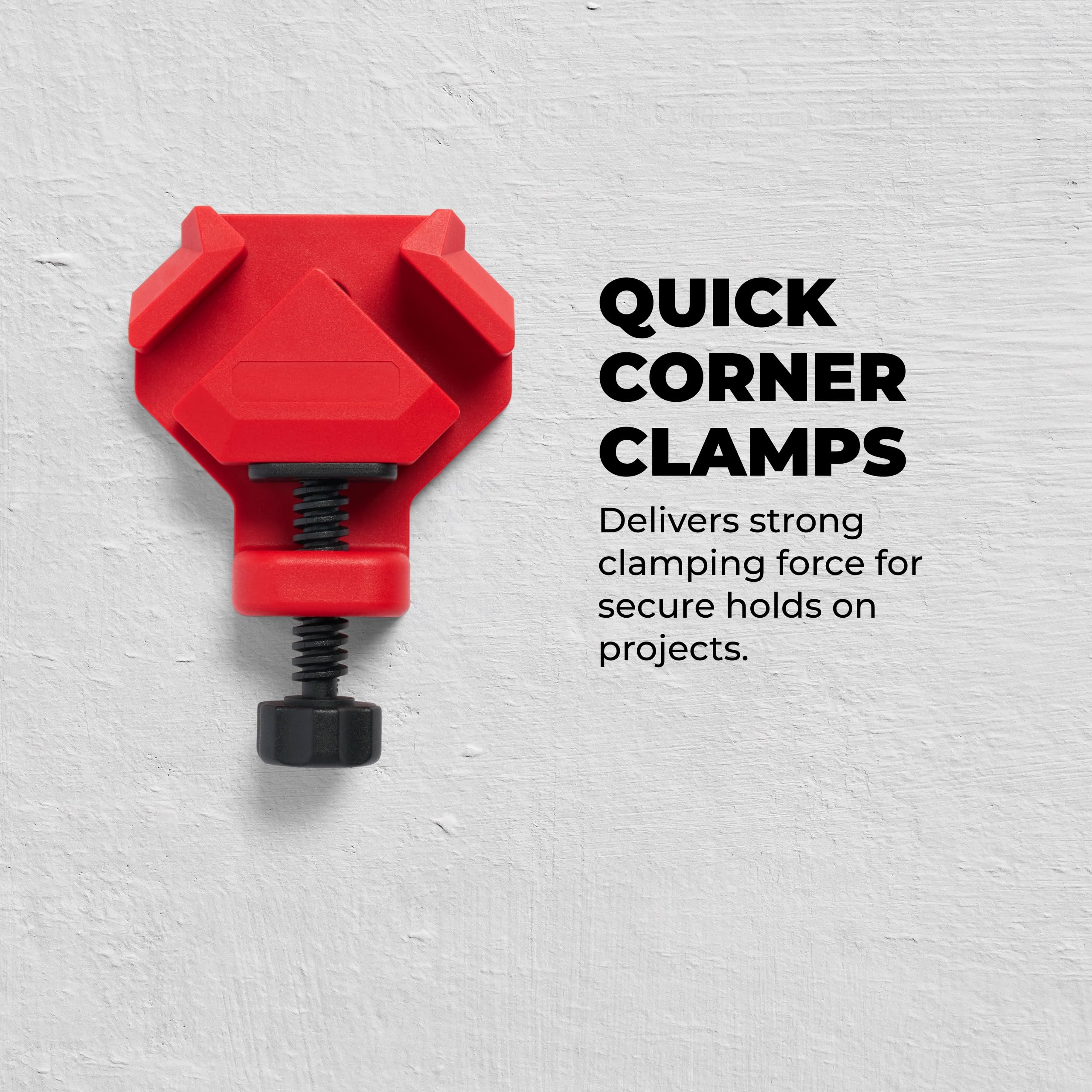BUILDSOMETHING Adjustable corner clamps in use provide accurate, shift-free woodworking.