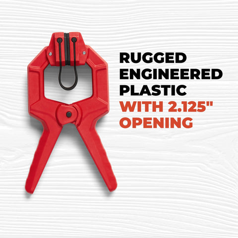 BUILDSOMETHING Edge Band Spring Clamp secures workpieces during cutting tasks