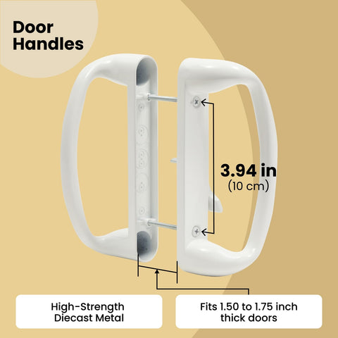 Built Industrial door handle closeup highlighting durable diecast construction.