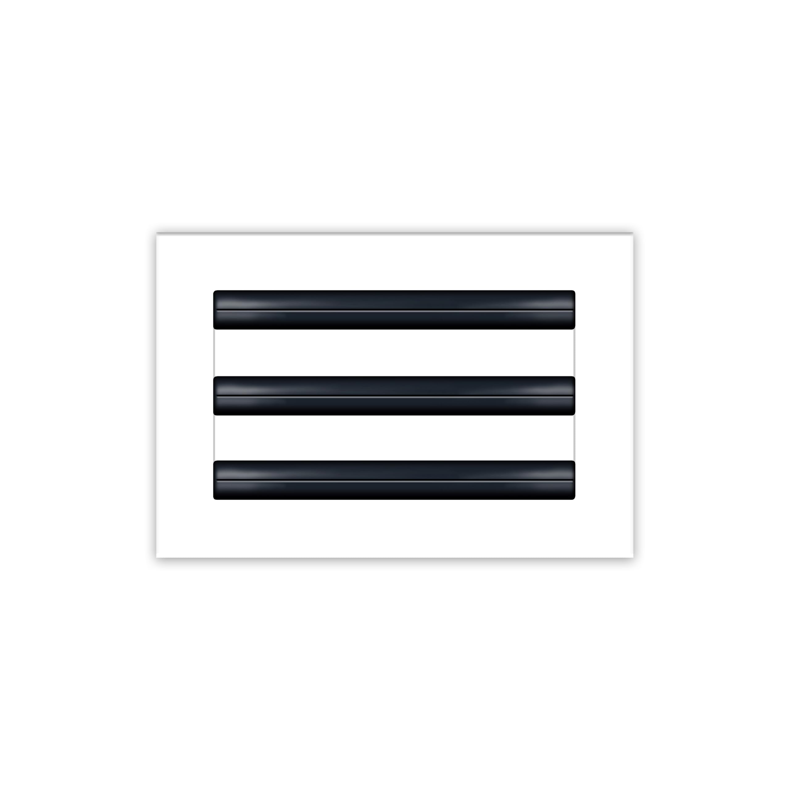 BUILDMART 10x6 white vent cover on ceiling for a sleek architectural look