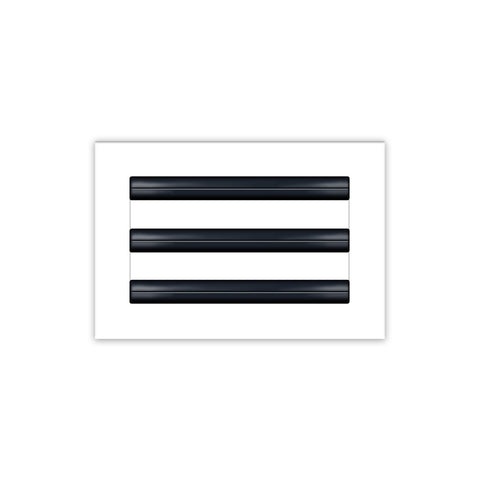 BUILDMART 10x6 white vent cover on ceiling for a sleek architectural look