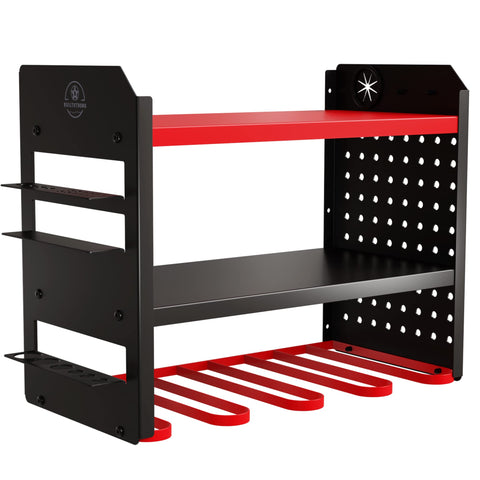 BuiltStrong wall mount dimensions 17.2 by 14 by 8.7 inches for compact garage fit.