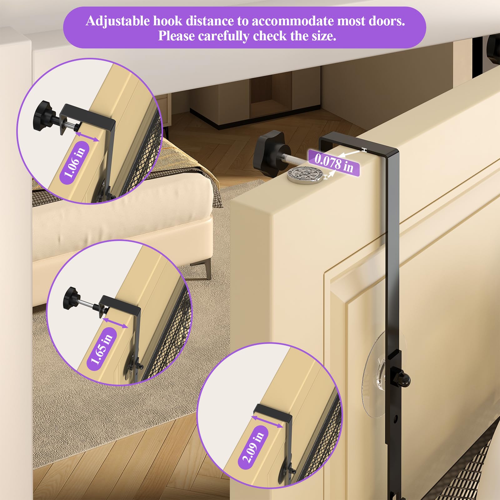 Bukfen trace-free installation option for wall mounting without damage.