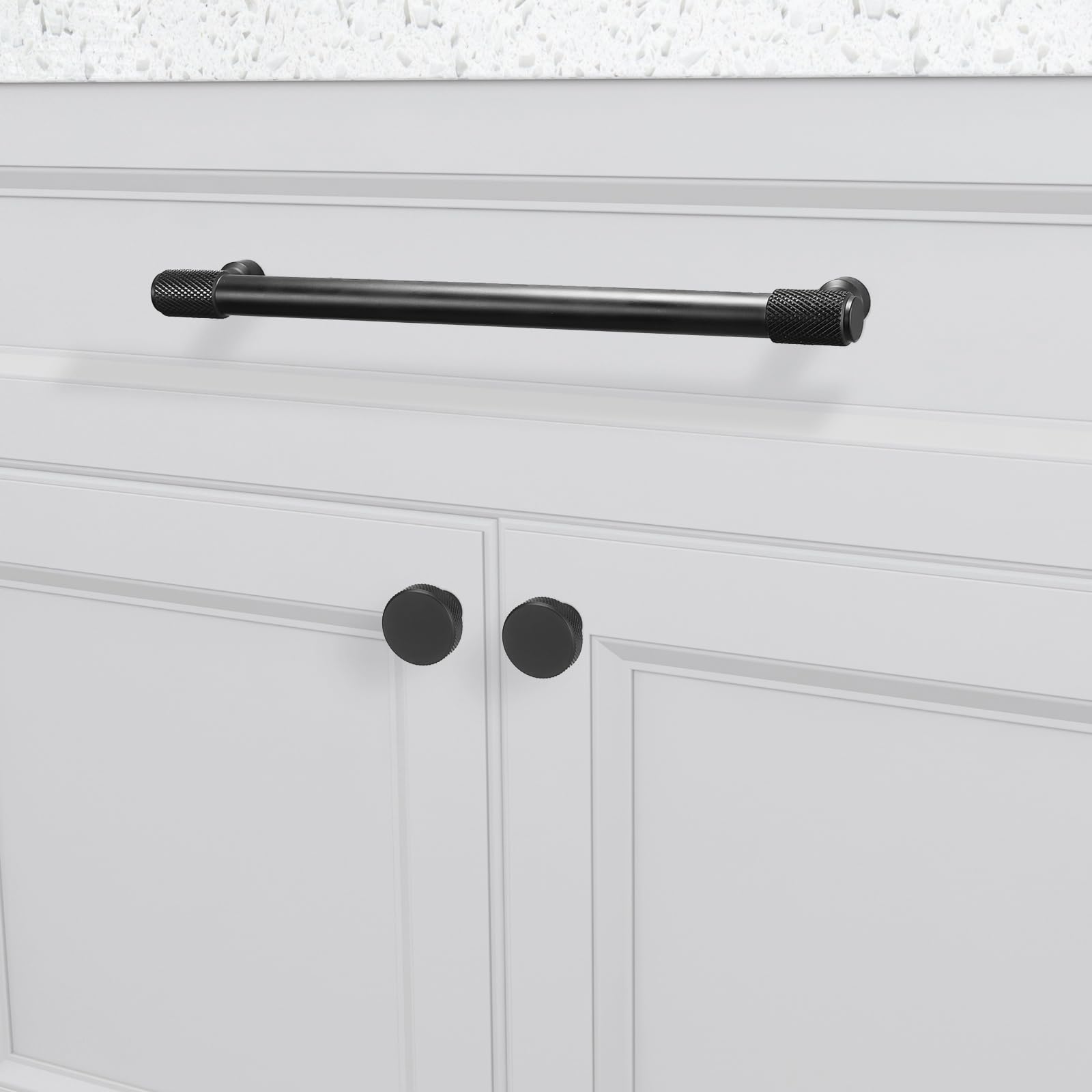 BUKOBYHE matte black knob screws included for fast installation