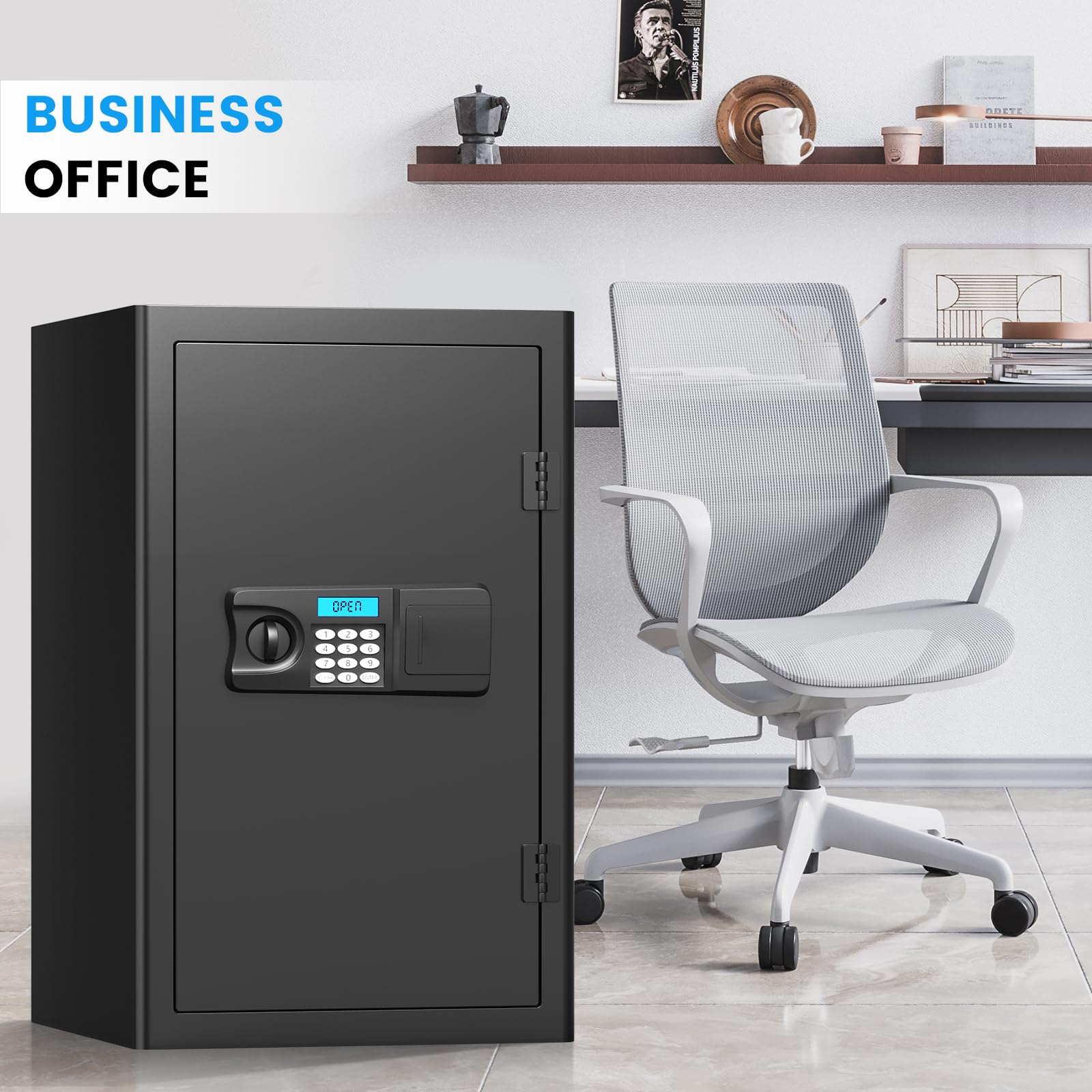 Bukumo set-and-forget security with three bolts and conceal hinges.