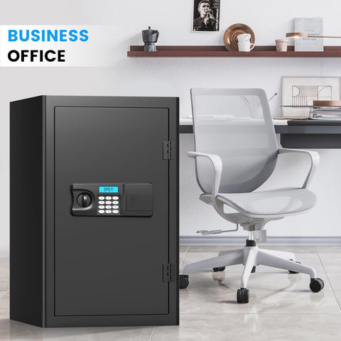 Bukumo set-and-forget security with three bolts and conceal hinges.