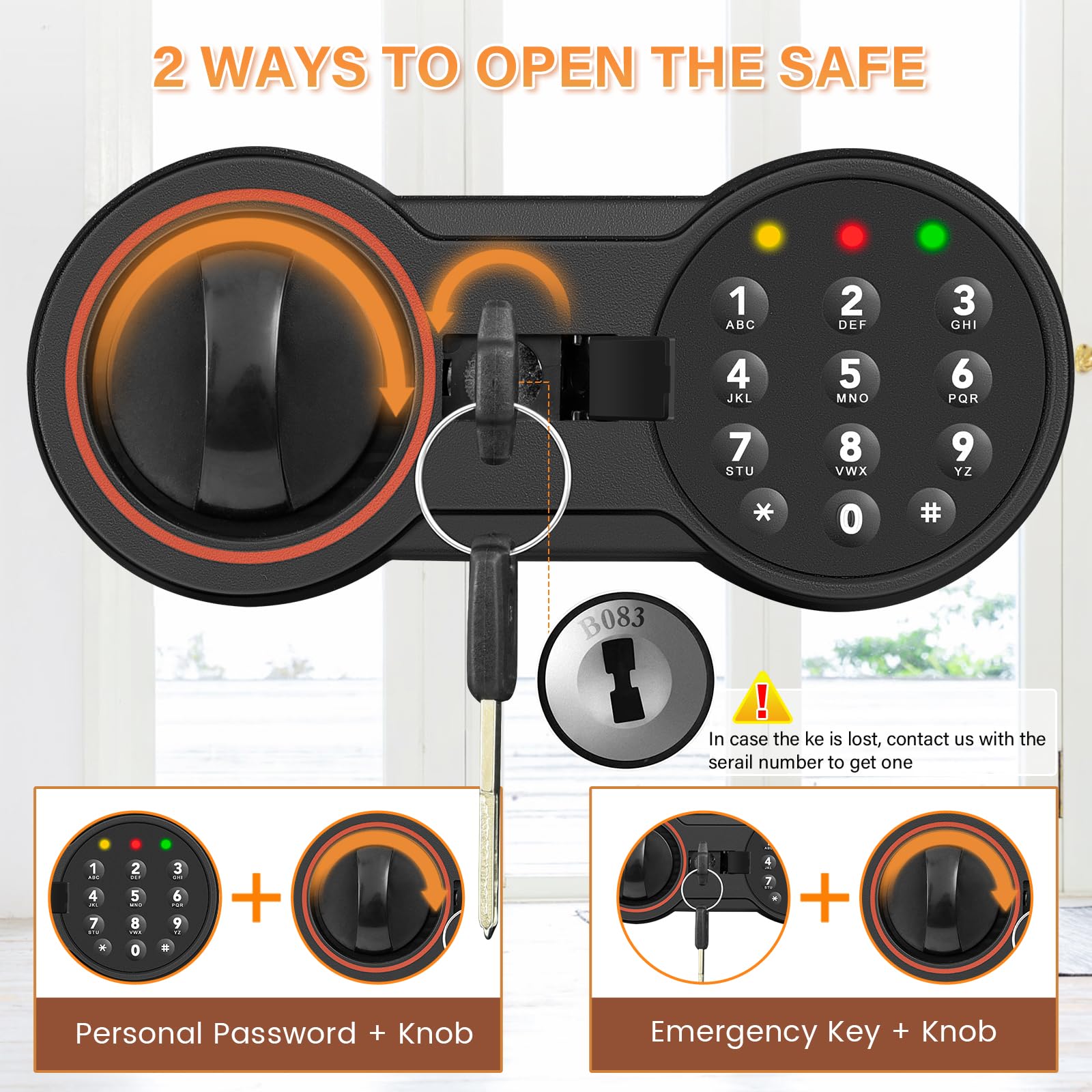 Bukumo safe anchored to wall keeps it steady and theft-resistant.