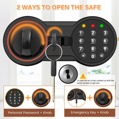 Bukumo safe anchored to wall keeps it steady and theft-resistant.
