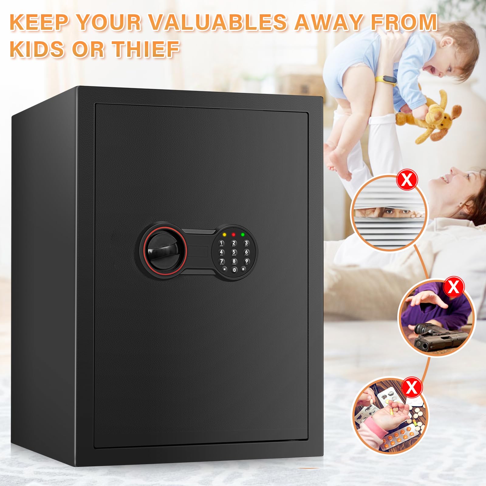 Bukumo contents stay organized for documents, medicines, and valuables.