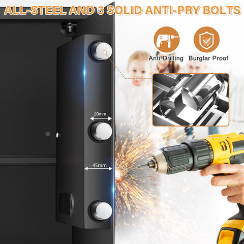Bukumo safe digital keypad allows quick, secure access for daily use.