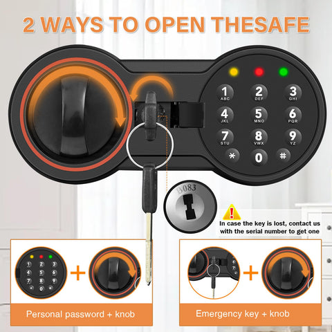 Bukumo safe features solid steel construction for reliable theft deterrence.
