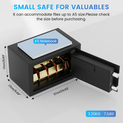 Bukumo Small Safe Box digital keypad enables quick, secure access.