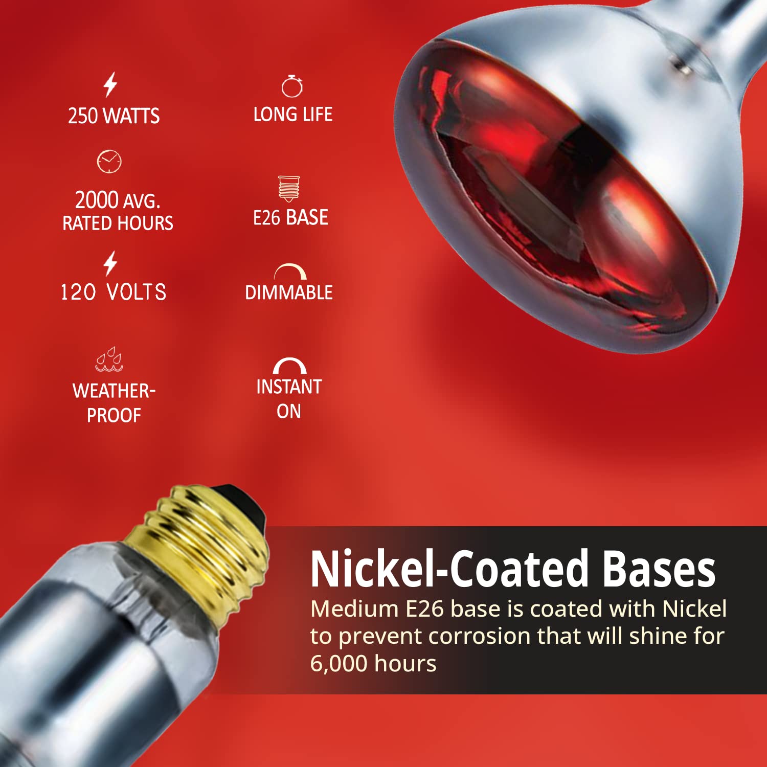 BULBMASTER red heat lamp used for sauna and beauty settings
