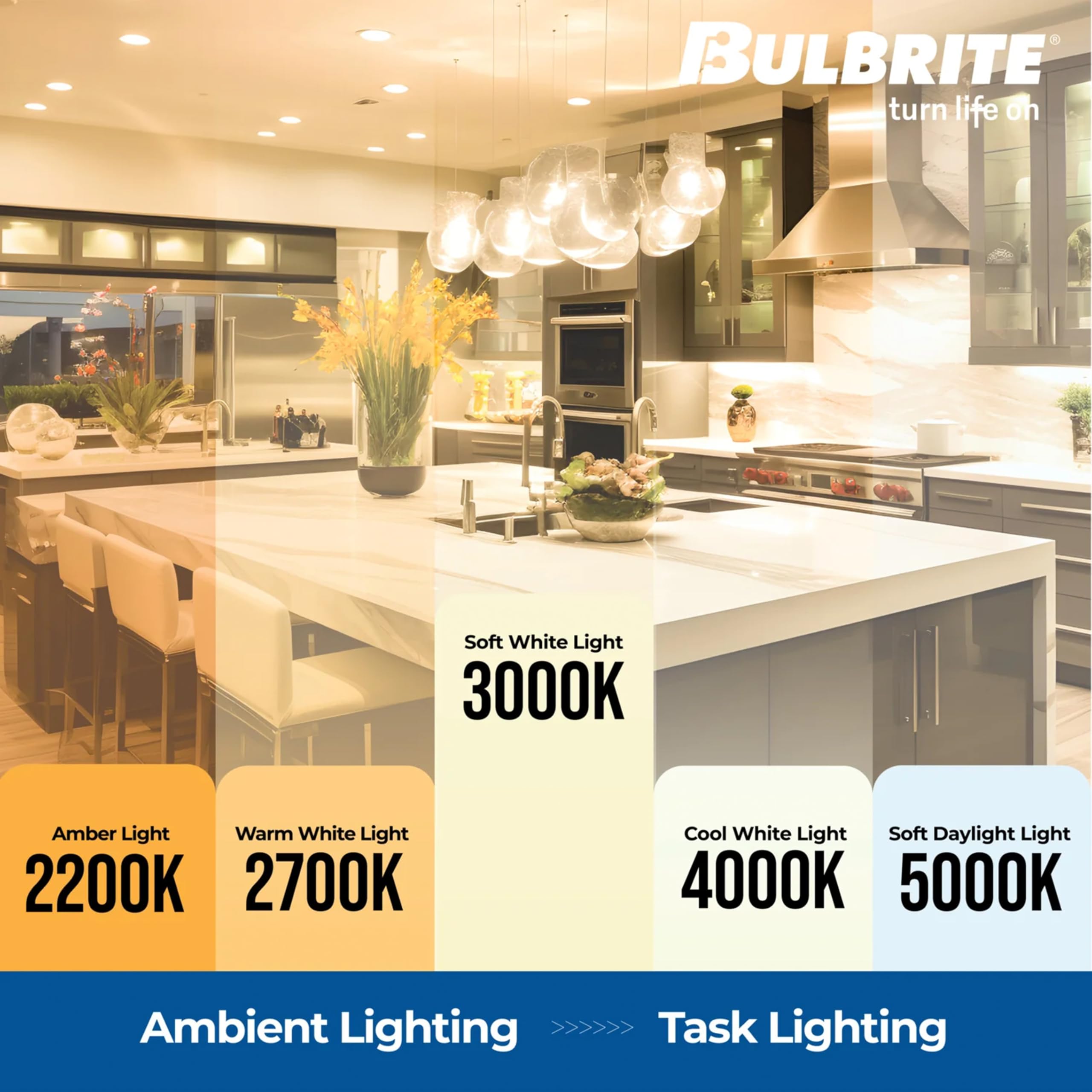 Bulbrite 774235 3000K soft white glow enhances cozy home lighting.