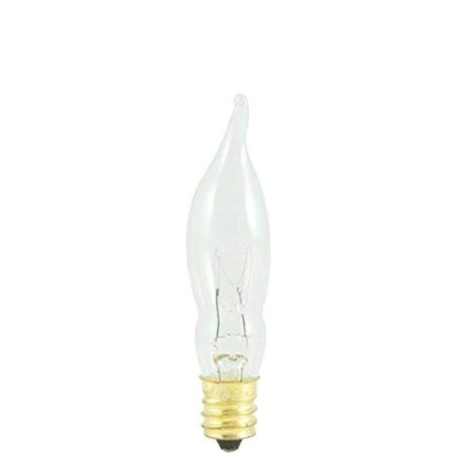 Bulbrite 7.5W candelabra bulb base detail, ideal for vintage or modern chandeliers.