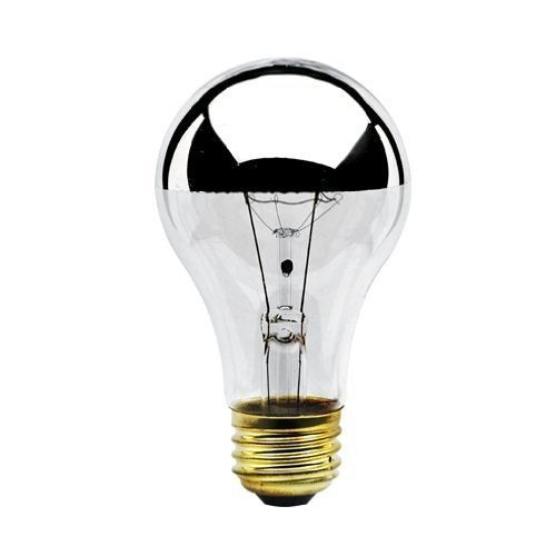 Bulbrite 60A19HM half chrome A19 bulb for open fixtures, reflects light for ambient glow