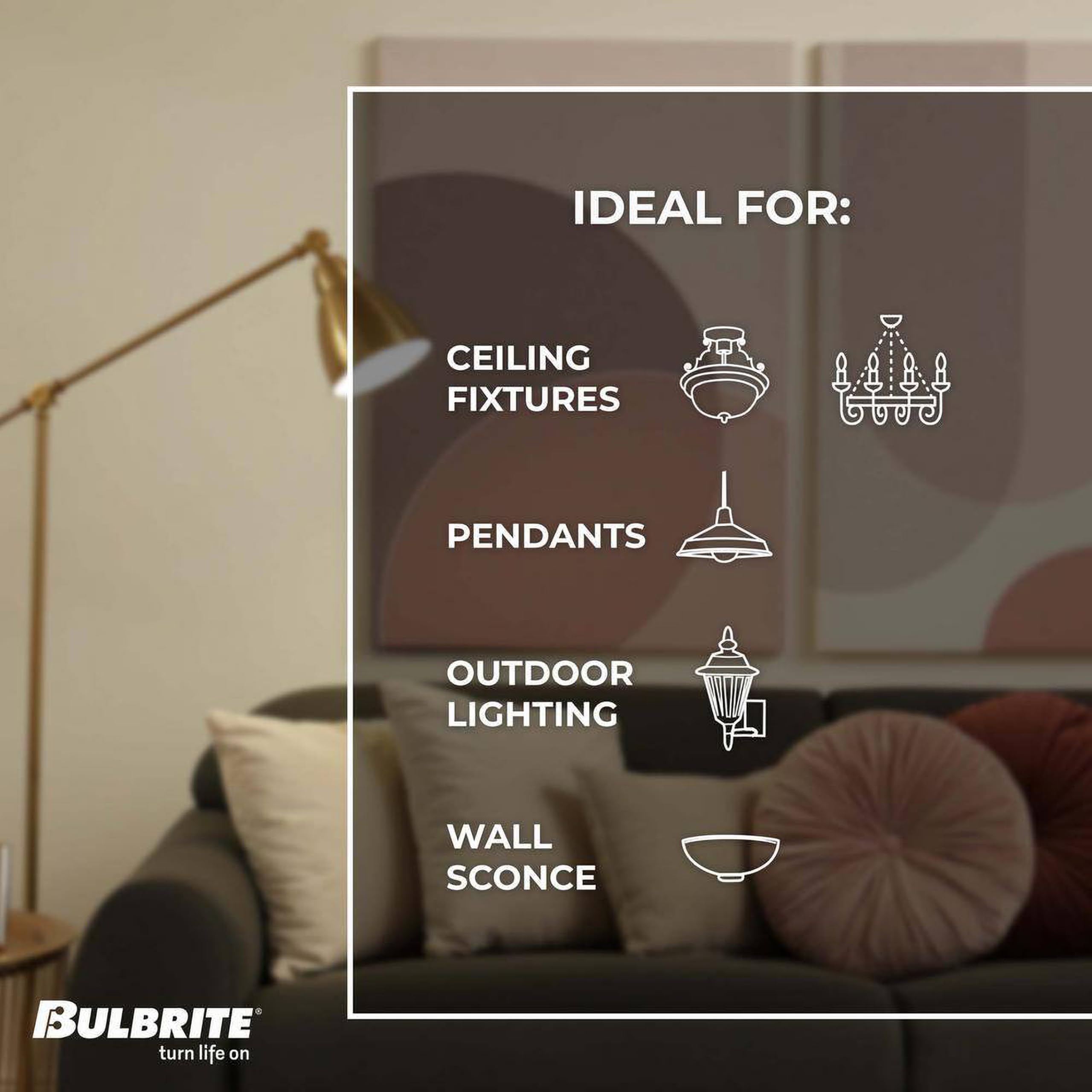Bulbrite KX40/E12 dimmable halogen glow for adjustable ambience