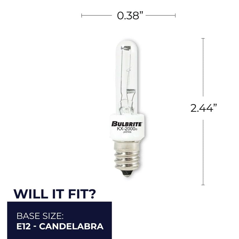 Bulbrite KX60CL/E12 bulb in a commercial decorative fixture with six-pack label
