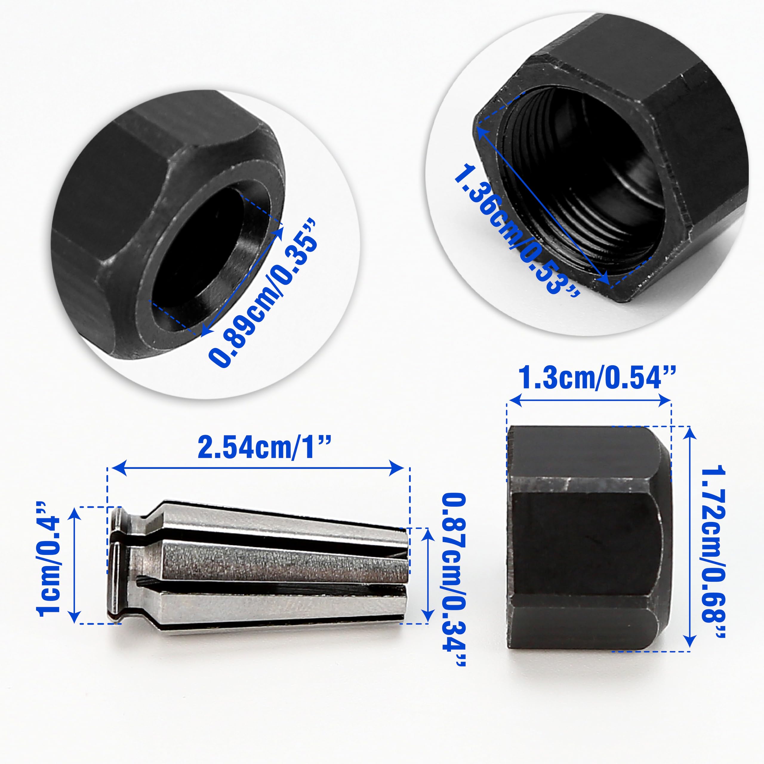 BuleVina collet-nut assembly for Milwaukee 2486-20 compatibility and durability.