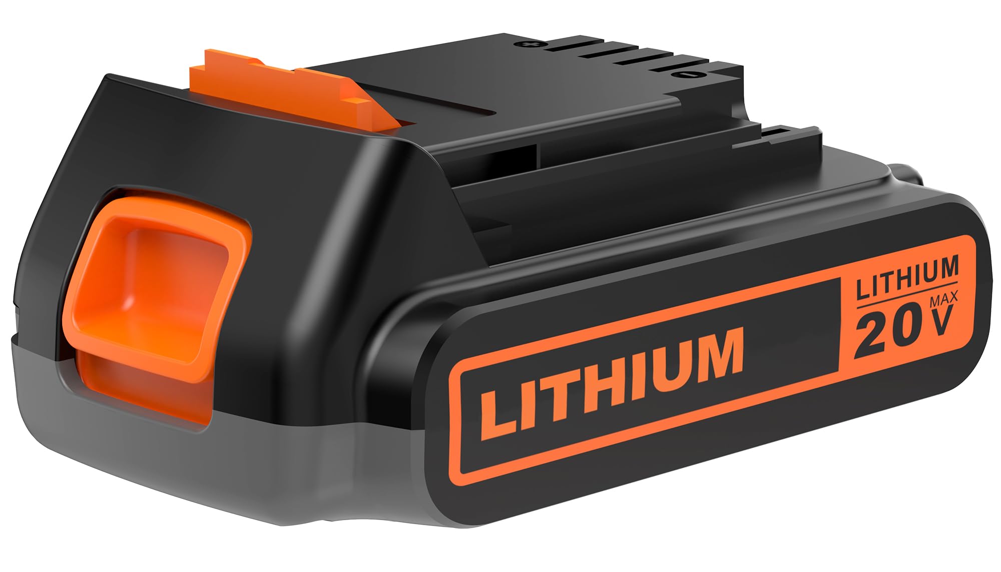 BULL-TECH 20V MAX 2.0Ah battery, front view, powering cordless tools on site.
