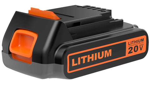 BULL-TECH 20V MAX 2.0Ah battery, front view, powering cordless tools on site.