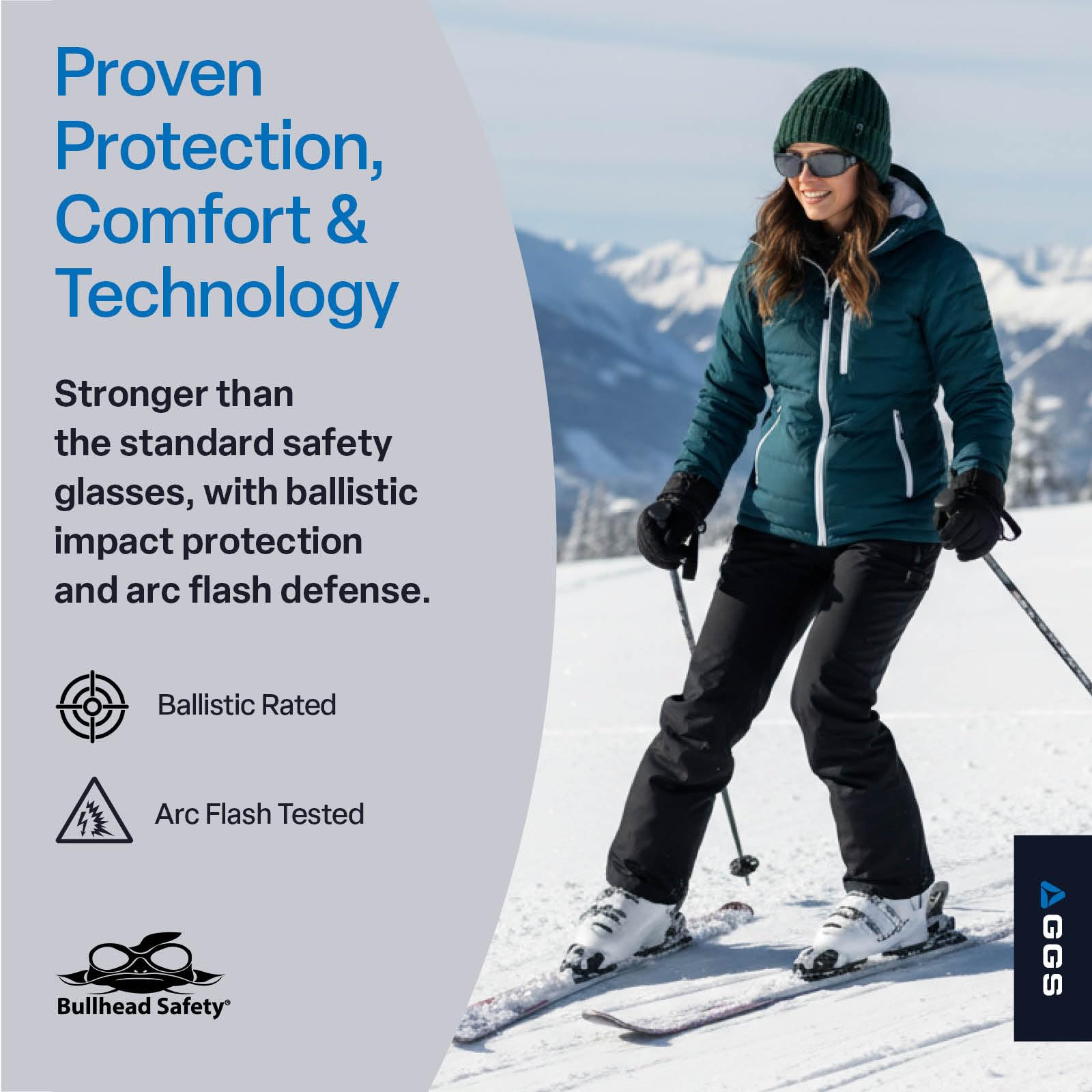 Bullhead Dorado glasses side view showing lightweight frame and secure fit