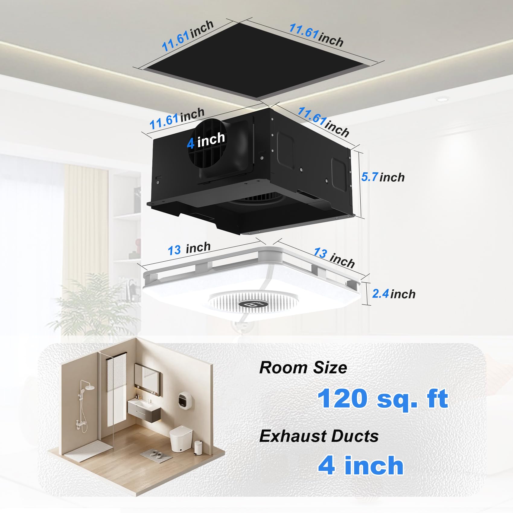 Bullro LED light with 3CCT adjustable 3000K-6500K for task or ambiance